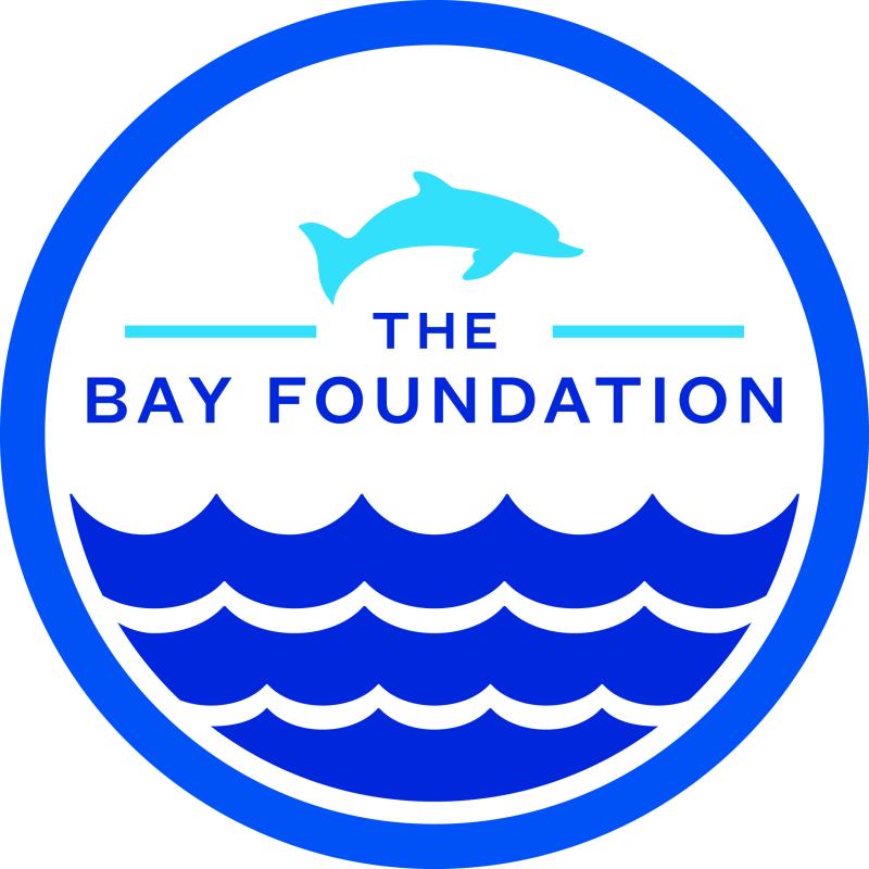 The Bay Foundation Circular Logo with an Ocean and a Dolphin