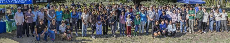 A photo of the volunteer group at one of their events