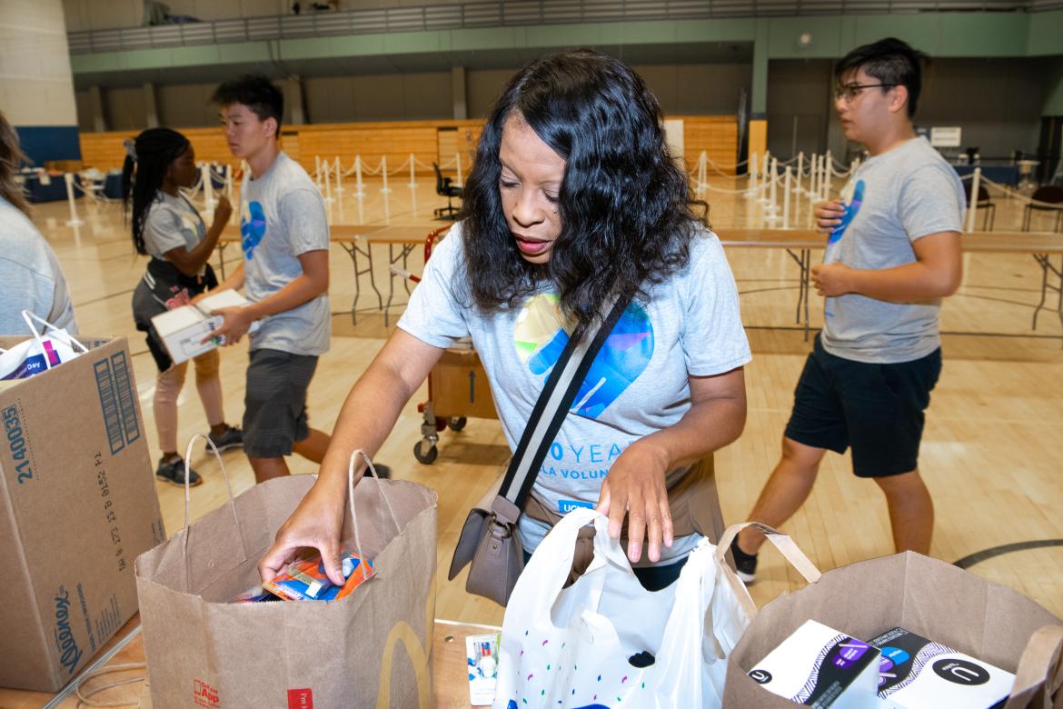 This is a photo of a volunteer on Volunteer Day.