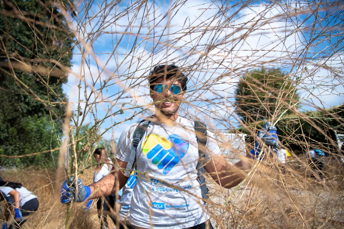 This is a photo of a UCLA volunteer.