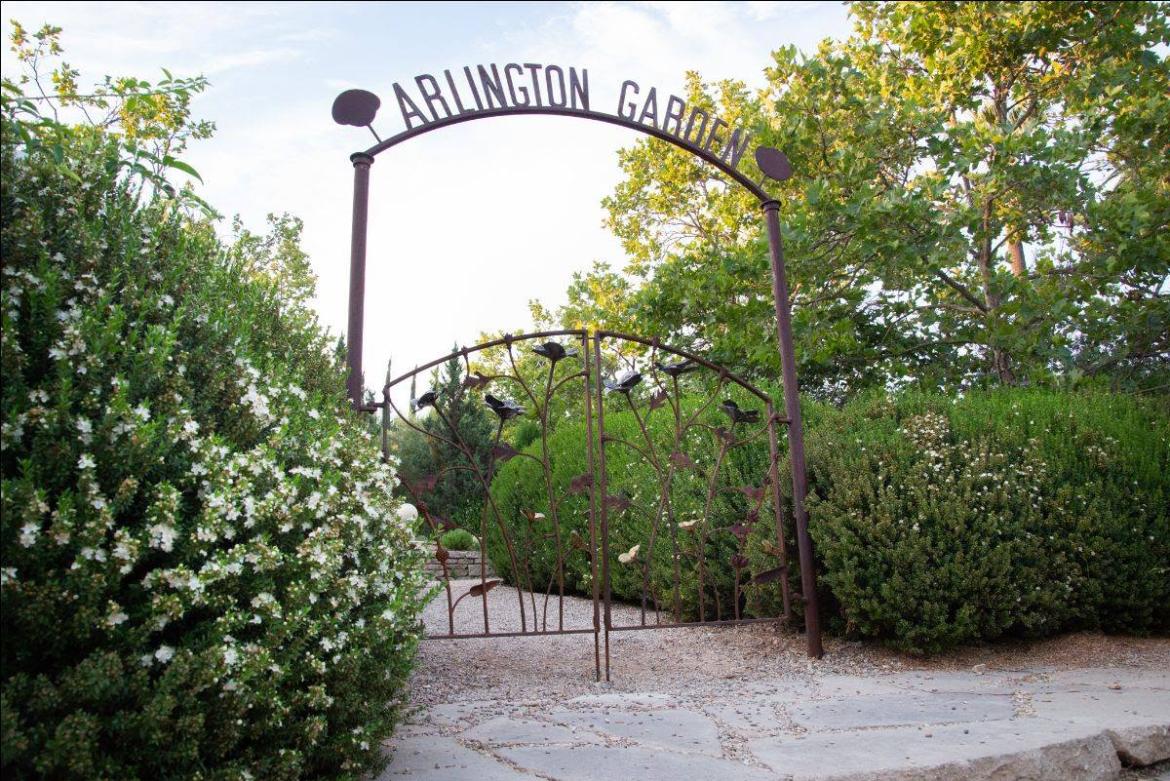 This is a photo of the front entrance to Arlington Gardens in Pasadena, CA.