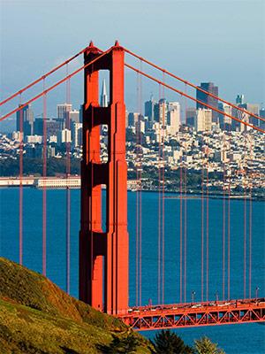 This is a picture of the Golden Gate Bridge in San Francisco, CA.