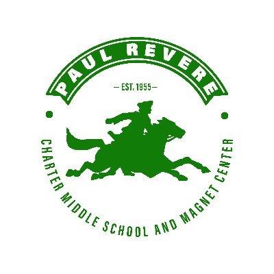 This is a logo for the school, Paul Revere Charter Middle School.