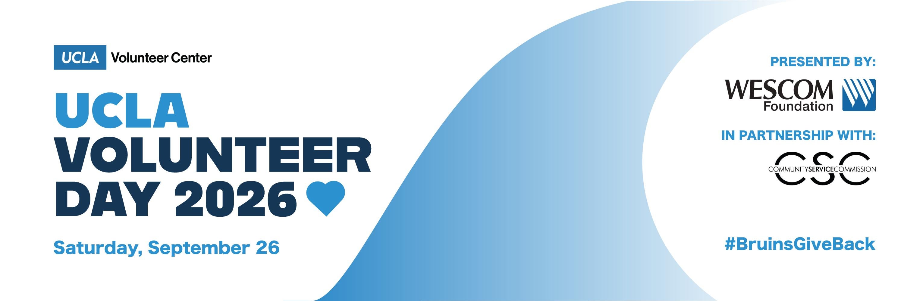 This is a banner for UCLA Volunteer Day.