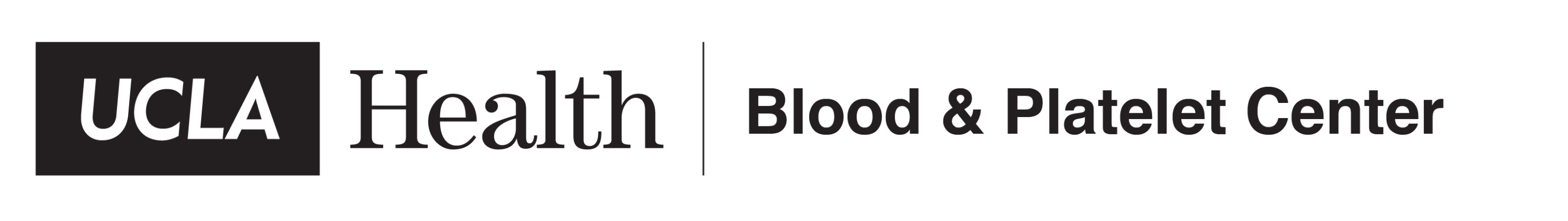 This is a logo for the UCLA Blood & Platelet Center.