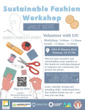 poster for sustainable fashion workshop