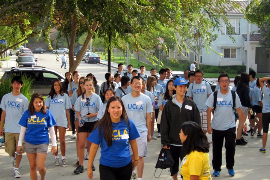 This is a photo of volunteers on Volunteer Day.