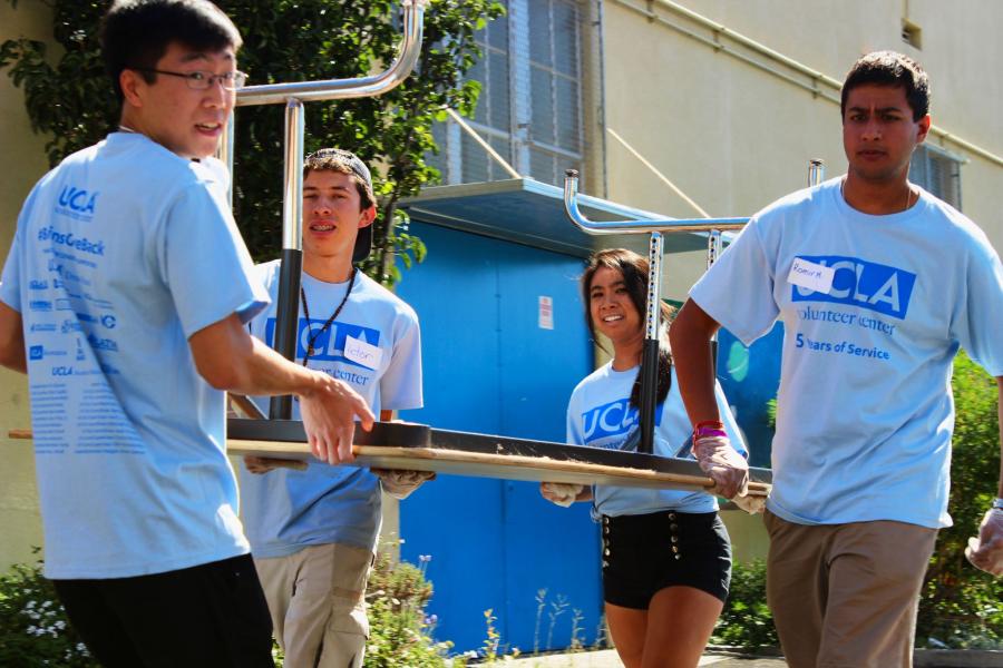 This is a photo of volunteers on Volunteer Day.