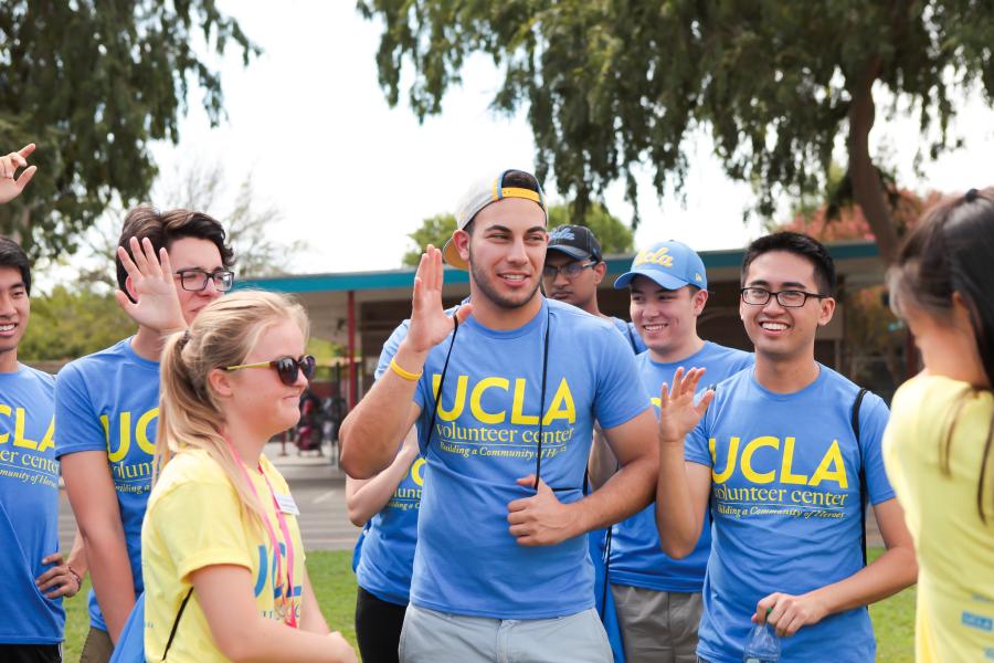 This is a photo of UCLA students on Volunteer Day.