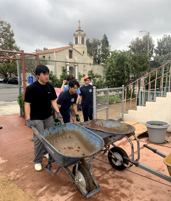 UCLA Volunteers working together to make a difference